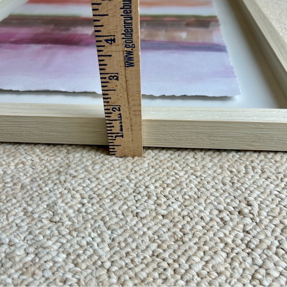 Threshold Abstract Watercolor Art Wall Decor Pink Purple Cream Frame 24" X 18" - Picture 10 of 10